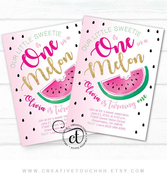 watermelon invitation watermelon birthday invitation watermelon