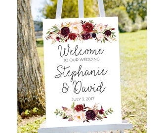 Wedding welcome sign, printable wedding sign, welcome to our wedding sign, wedding signs, large wedding sign, large welcome sign, PRINTABLE