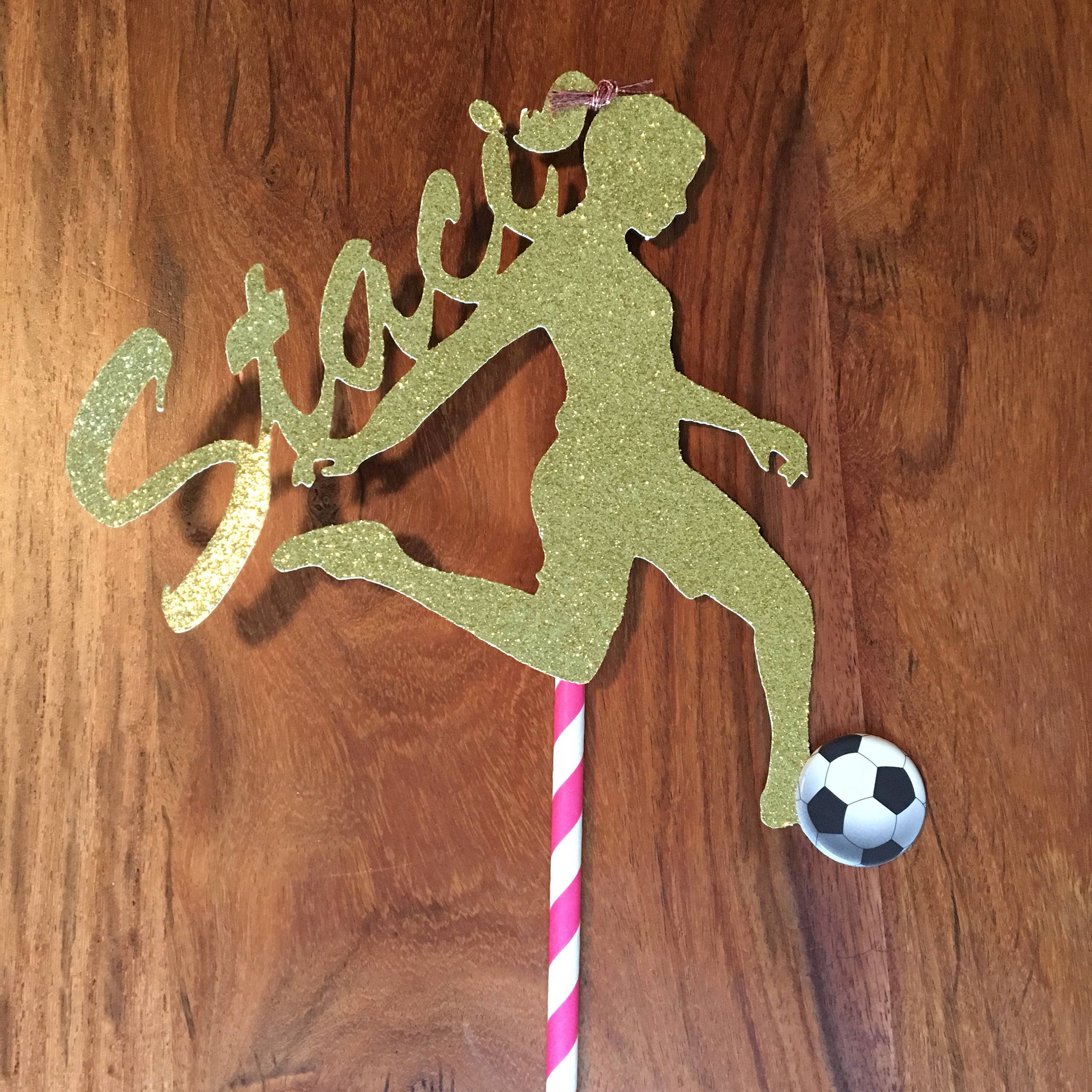 Soccer Girl Cake Topper