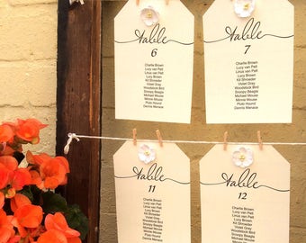 Wedding Seating Chart Template, Printable 5"x7" Wedding Seating Plan, Wedding Seating Cards, Wedding Seating Chart, Printable Seating Plan