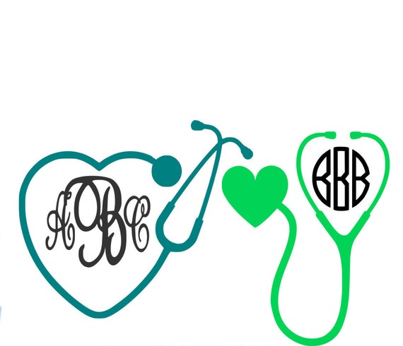 Download RN Lpn Stethoscope Monogram frames SVG EPS Png Dxf Cricut