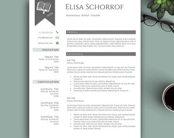 Teacher Resume Template. Creative Resume Template. Professional 1,2,3 Page Resume Template. Impressive CV Template For Word And Pages.