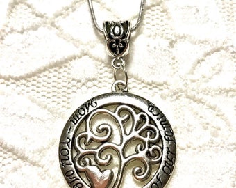 Family Tree Necklace- 925 Sterling Silver Chain