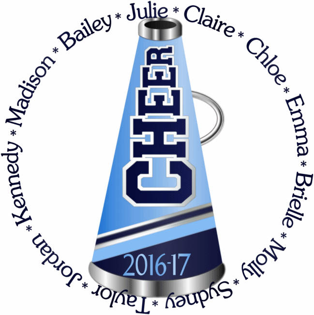 Personalized with your Cheerleaders' names Perfect for