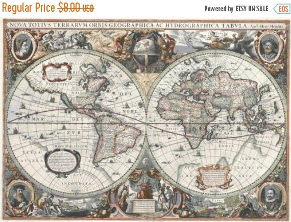 ON SALE Old World Map of 1790 496 x 349 stitches by borntocross