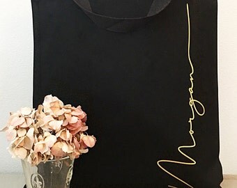 Bridal Party Gifts Bridesmaid Totes, Bridesmaid Gift Idea Personalized Tote, Bridal Party Totes, Bridesmaid Bag Personalized Gold