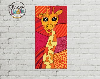 Items similar to Curious Giraffe - Canvas Wall Art - Choose Your Size