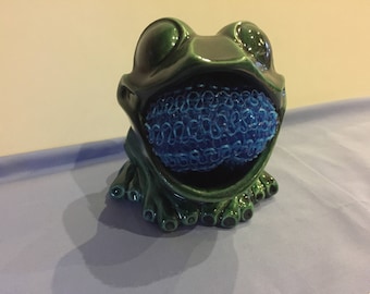 Ceramic Frog Scrub holder