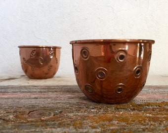 Vintage Copper Votive Candle Holders, Vintage Pottery Barn, Rustic Decor
