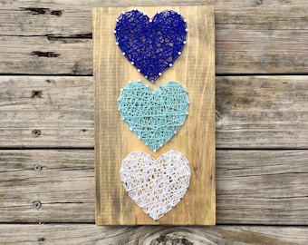 Heart String Art, String Art Heart, Heart Gifts, Rustic Heart Sign, Wood Gallery Wall, Farmhouse Heart Sign, Unique Heart Sign