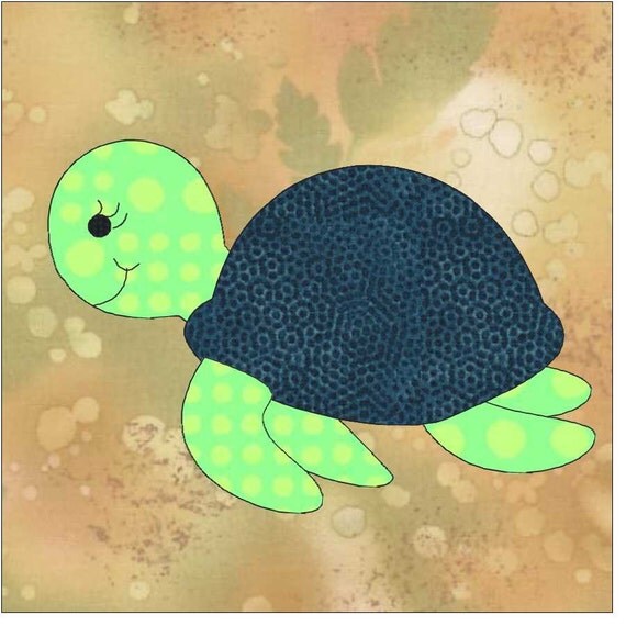 Turtle Applique Pattern Applique Pattern Quilt Applique