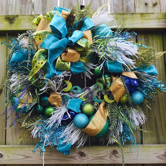 Peacock Christmas Wreath