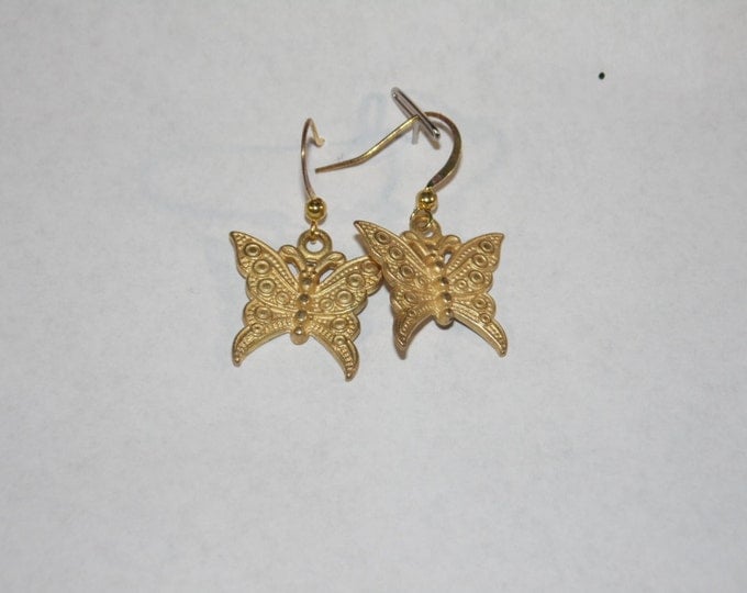 Gold Buterfly Earrings