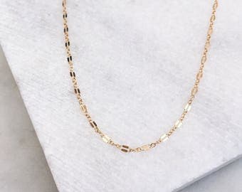 Minimalist Necklace / Gold Chain / Delicate Necklace / Dainty Necklace /14 KT Gold Fill / Layering Necklace / Gold Filled