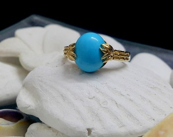 SALE! Cocktail Ring, Turquoise ring,Statement Ring,December birthstone ring,Stack Ring, Birthstone Ring,Gold ring