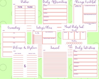 2017 Planner - Fitness Planner - Printable Planner - Prayer Journal - Daily Planner 2017 - Personalized Planner - Agenda 2017 - Day Planner