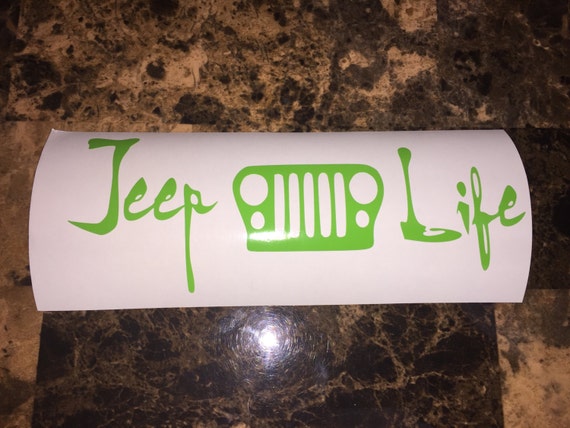 Jeep Life Vinyl Decal Car Window Logo Go Topless Decal Jeep