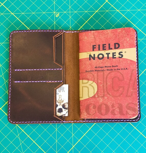 Chestnut York Leather Fieldnotes Wallet by Hotchkiss Leather