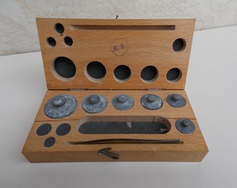 Vintage scale weight set, weight set, retro weight set, scale weight, vintage weight set