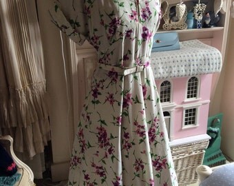 1940s linen day dress