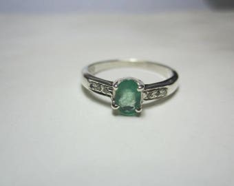 natural emerald and natural diamond ring, emerald ring,diamond ring,WOOW