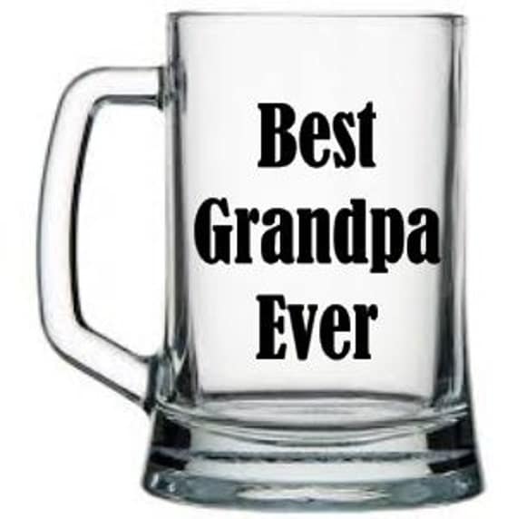 Download Items similar to Best Grandpa Ever beer mug, Custom beer ...