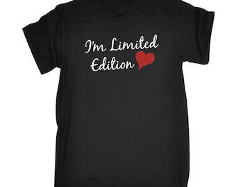 Funny Christmas Gift Men's I'm Limited Edition Heart T-SHIRT / top unisex women's slogan Xmas Present