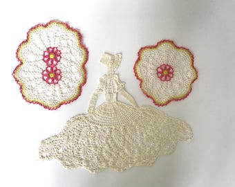 Vintage Doilies, Set of Three