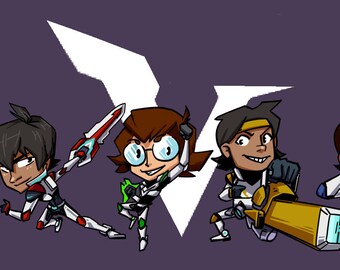 Voltron Legendary Defender Clear Acrylic Charms