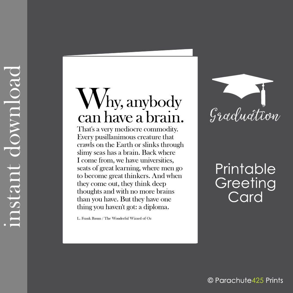 graduation card graduation printable printable card funny