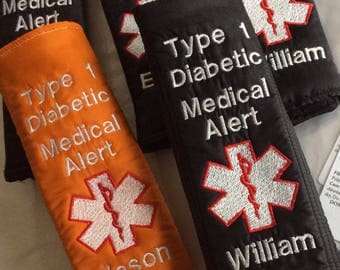 Medical Alert Bracelet >> Items similar to Child seat belt cover with medical ... Medical Alert Bracelet >> Items similar to Child seat belt cover with medical ...