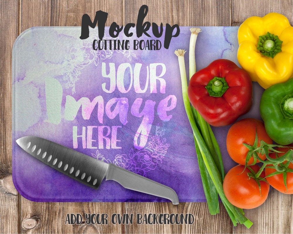 Rectangle cutting board mockup template dye sublimation