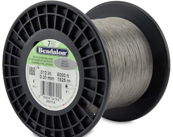5,000ft - Beadalon 7 Strand .012 BRIGHT Stainless Steel Flex Beading Wire