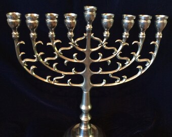 Items similar to Custom Steampunk Industrial Menorah Candleholder on Etsy