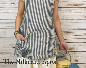 Womans Apron, Cross back apron, Linen apron, Garden apron, Vintage apron, Gardening apron, Crossback apron, Womens apron, Linen, women