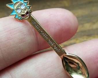 Gold Edition Rick Hat Pin for On the Go! Wubba Lubba Dub Dub, rick and morty, fan art, hat pins, festival pins
