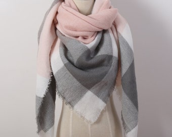 Blanket Scarf, Plaid blanket scarf, Winter scarf, Wool Blanket scarf, Plaid Scarf, Tartan scarf, Blanket plaid scarf