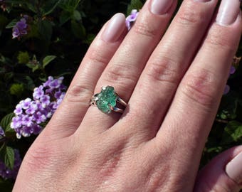 Emerald ring | Etsy