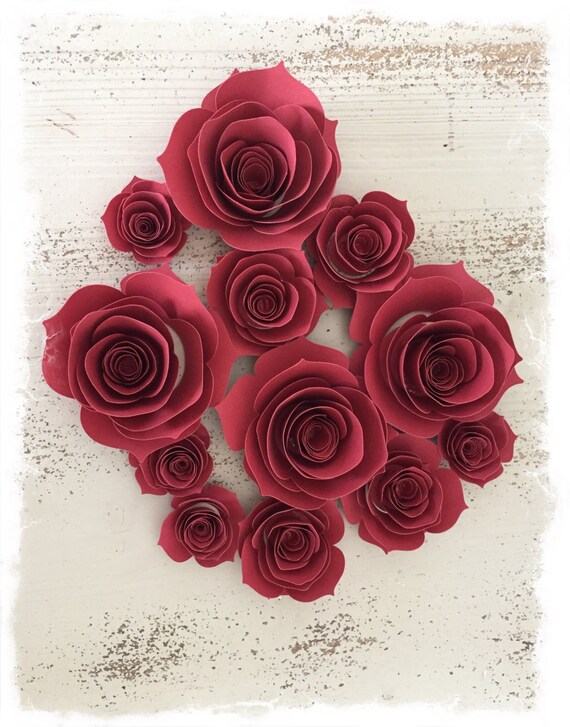 12 Paper RosesBeauty and the Beast Birthday Bridal Shower