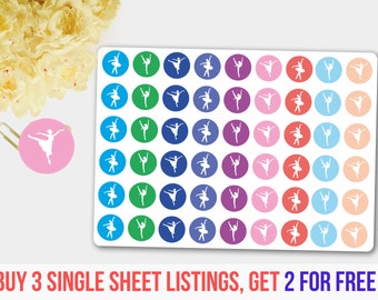 Ballerina Stickers, Dance Stickers, Ballet Stickers, Dance Planner Stickers,Ballerina Planner Stickers