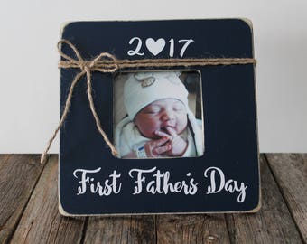 First Father's Day Frame, Father's Day Picture Frame, New Daddy Picture Frame, Navy Blue Frame, Gift For Father, Daddy, Dad