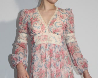Vintage 1970s Long Vintage Gown