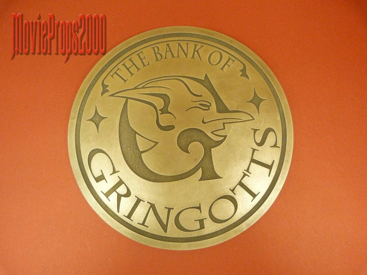 Harry Potter Gringotts bank logo sign prop