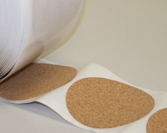 3.75" Adhesive Backed Cork Disk Round Tile Coaster Backing Material