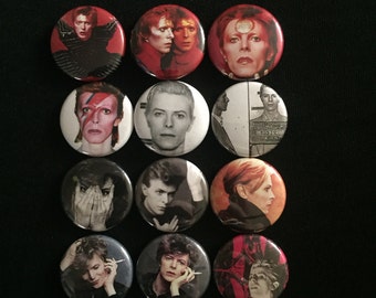 Handmade David Bowie 1" Button Lapel Pin