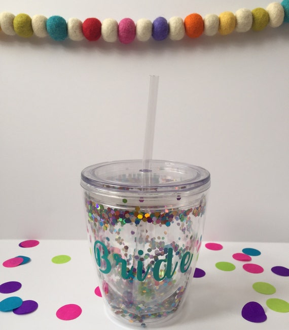 Multicolor confetti Tumbler Confetti Mini Tumbler by HappySips