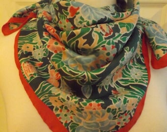 Vintage Liberty of London Silk Floral Scarf, Designer Scarf, Vintage Scarf, Ladies Scarf, Women's Accessory, Head Neck Scarf, Retro Fashion