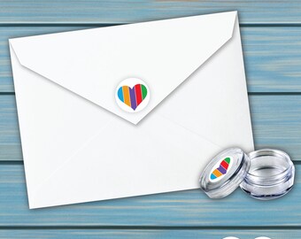 Stickers - Multicolor Heart Circles