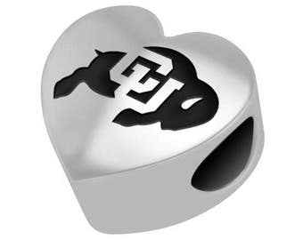 Colorado Buffaloes Beads Fit Most European Style Charm Bracelets | Two Styles to Choose From