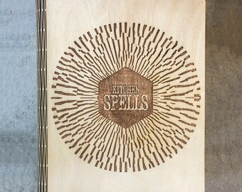 Kitchen Spells Wooden Binder | Handmade | Recipe Binder